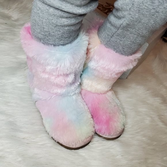 Toddler Girls Unicorn Warm Inside Rainbow Boots - Picture 2 of 5